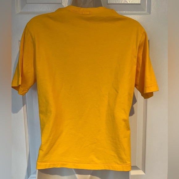 MONROW  Gold Crewneck‎ Short Sleeve Shoulder Cuts Tee Shirt Women’s Small NWOT - Picture 2 of 8